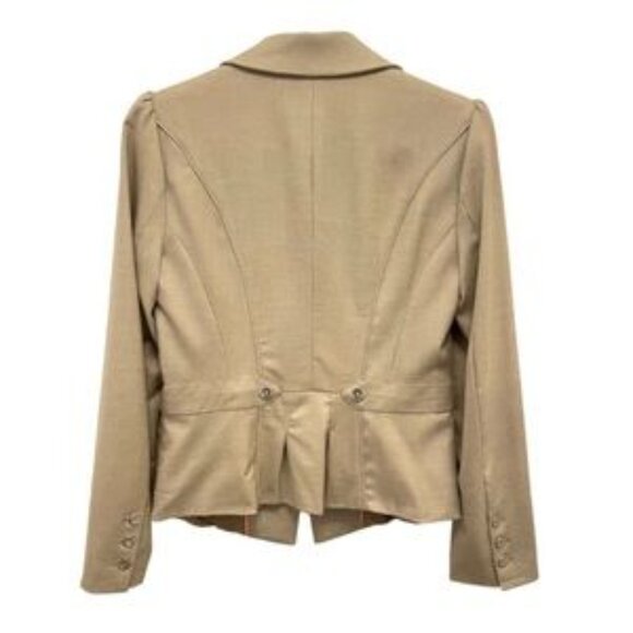 WHITE House/Black Market Birdseye Scalloped Fawn Blazer - Picture 4 of 7